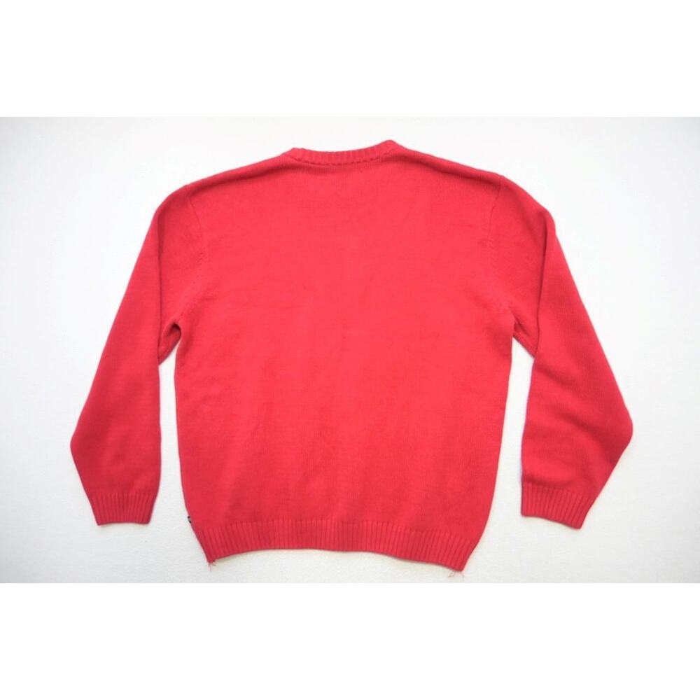 Chaps Ralph Lauren Red Knitted Holiday Sweater Cotton Acrylic Mens Size 2XL XXL - Picture 7 of 7